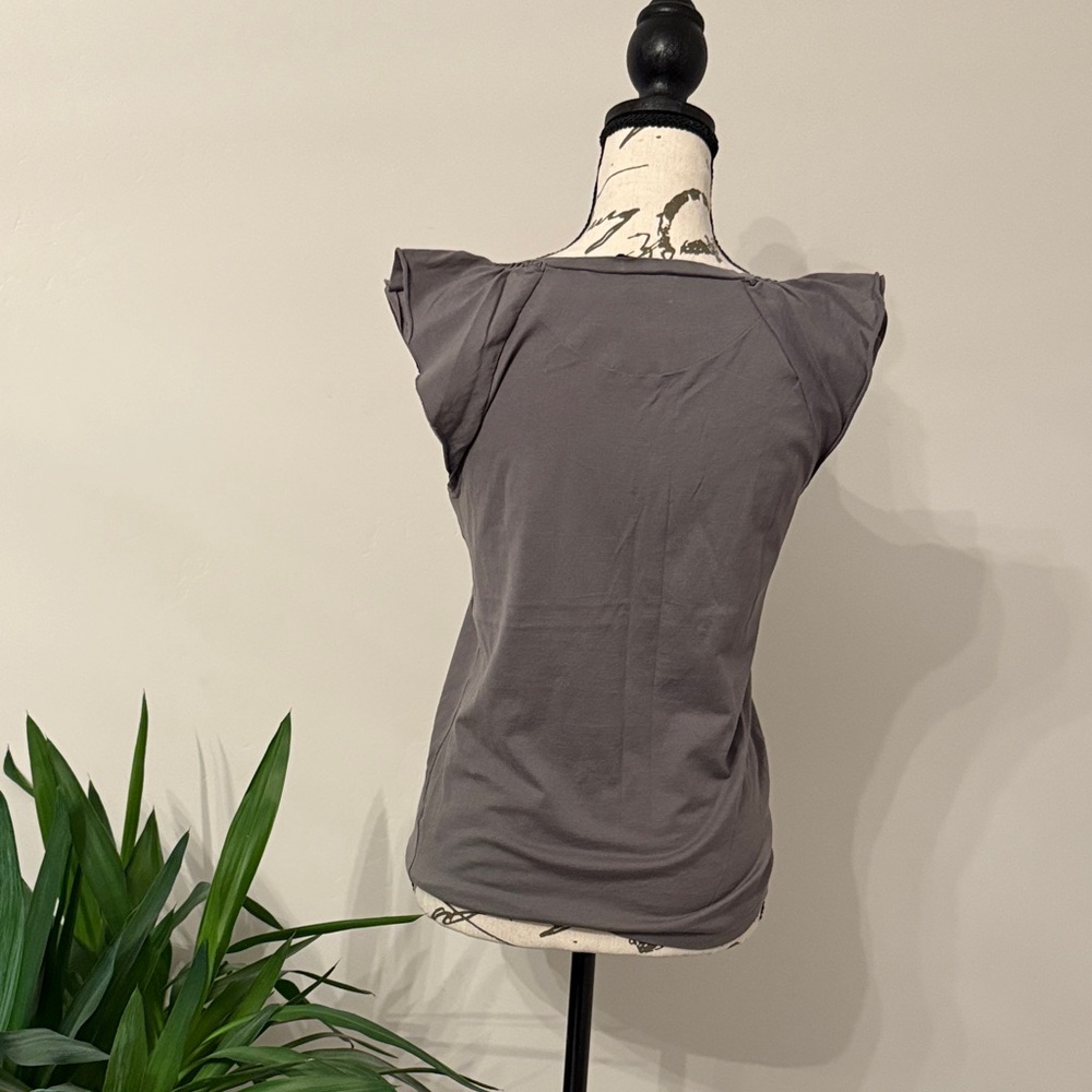 Banana Republic Charcoal Ruffle Sleeve Tank - Picture 3 of 6